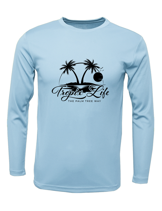 Ice Blue Long Sleeve - Xtreme-Tek Material - Front and Back